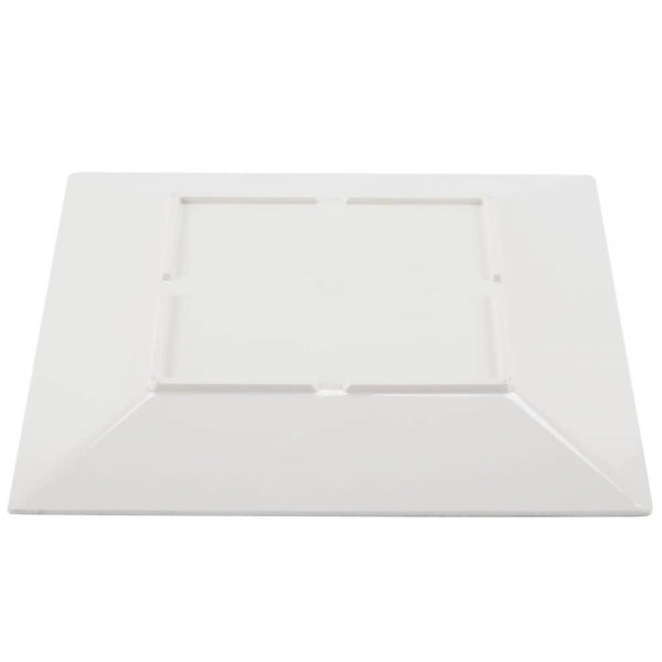 Jazz Square Melamine Plates 200mm (8") with Crackle Finished Border