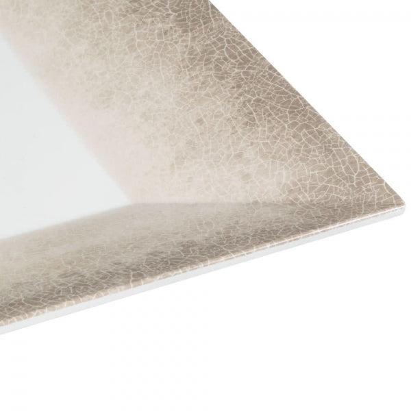 Jazz Square Melamine Plates 200mm (8") with Crackle Finished Border