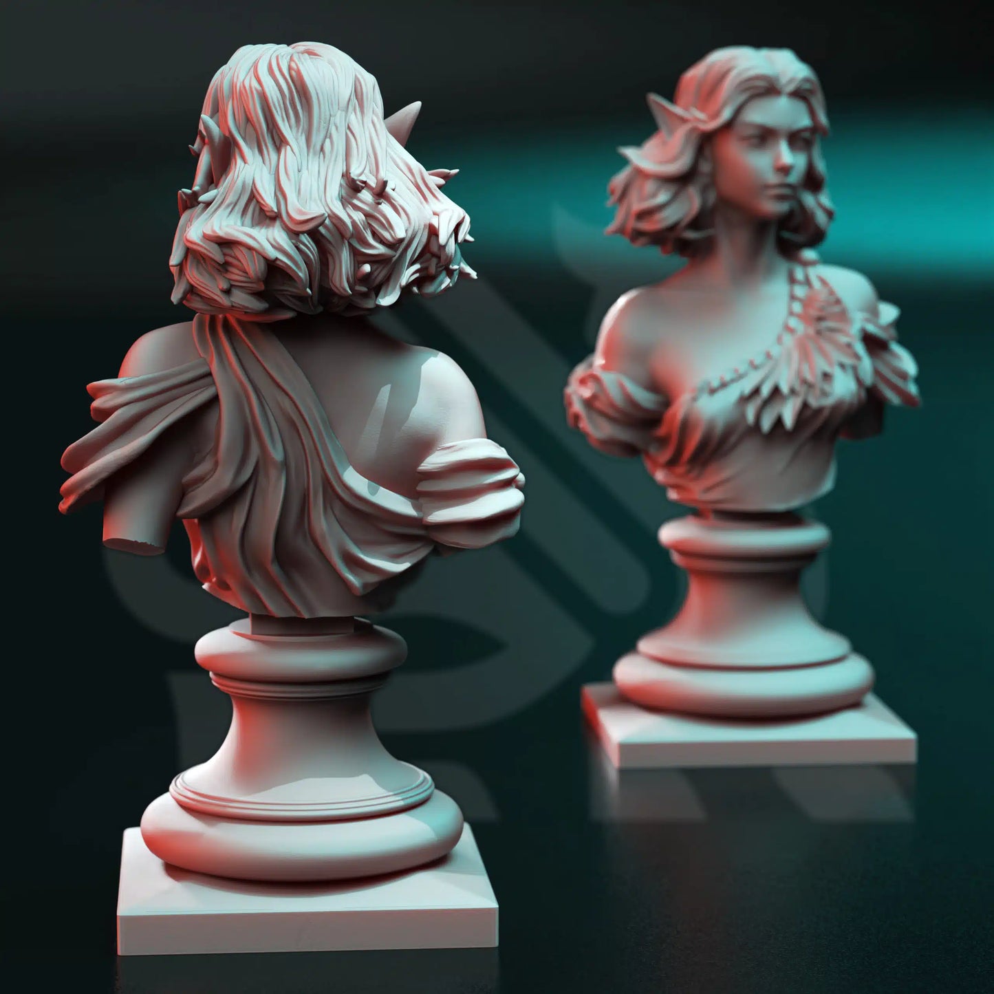 Cesedra Bust – The Love Fantasy Elf Sculpt, Unpainted Resin Miniature