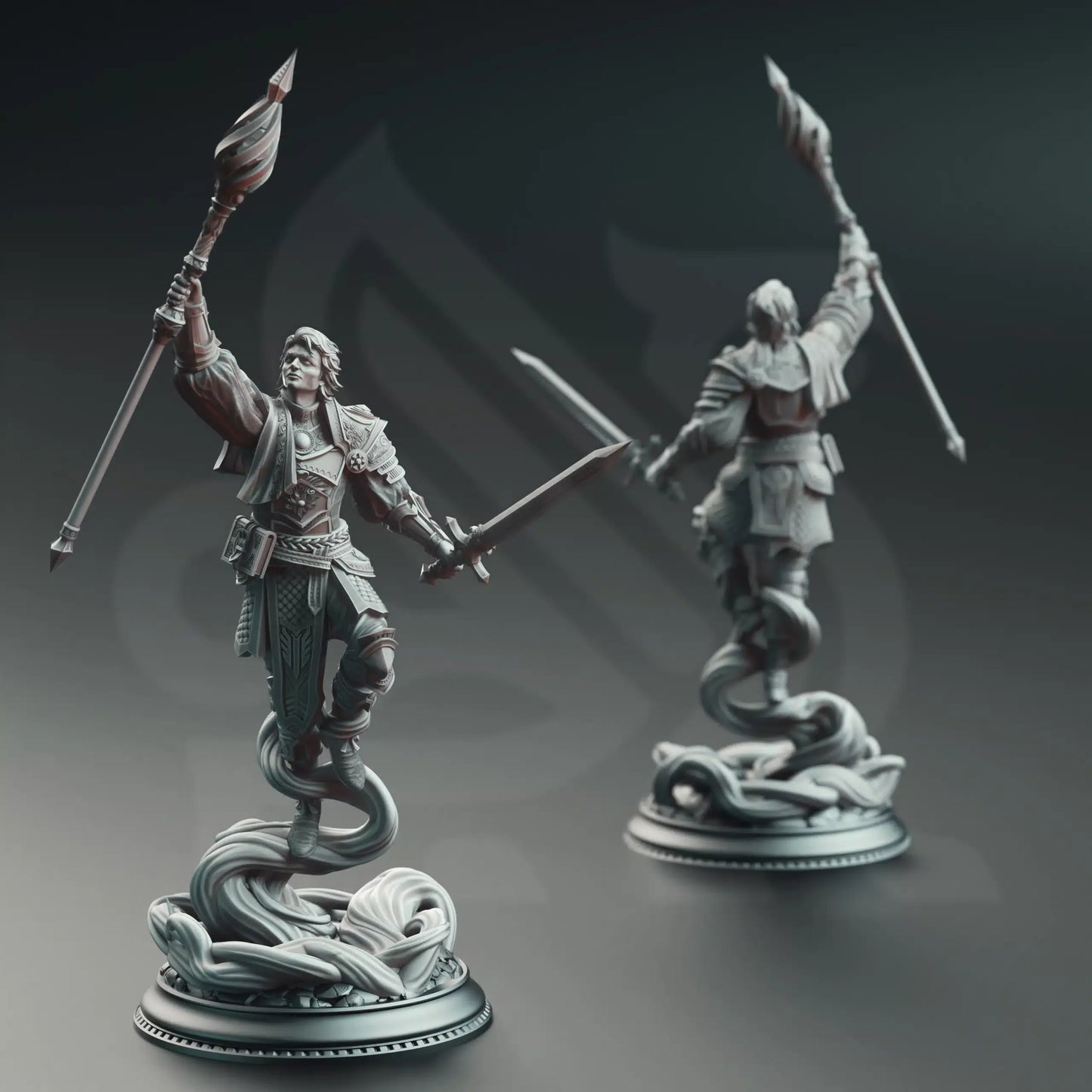 Chandler Marks – Court Mage of Grimhelm - 3D Printed Sorcerer Character Miniature