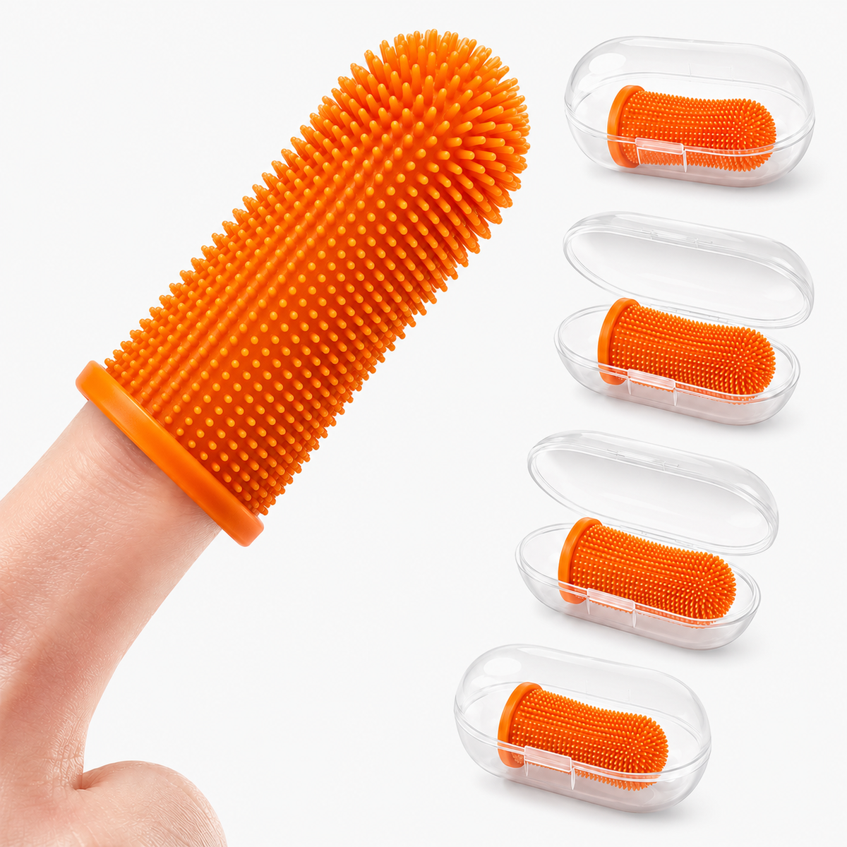 Soft Silicone Pet Finger Toothbrush Dog Cat Teeth Cleaner Gum Care UK