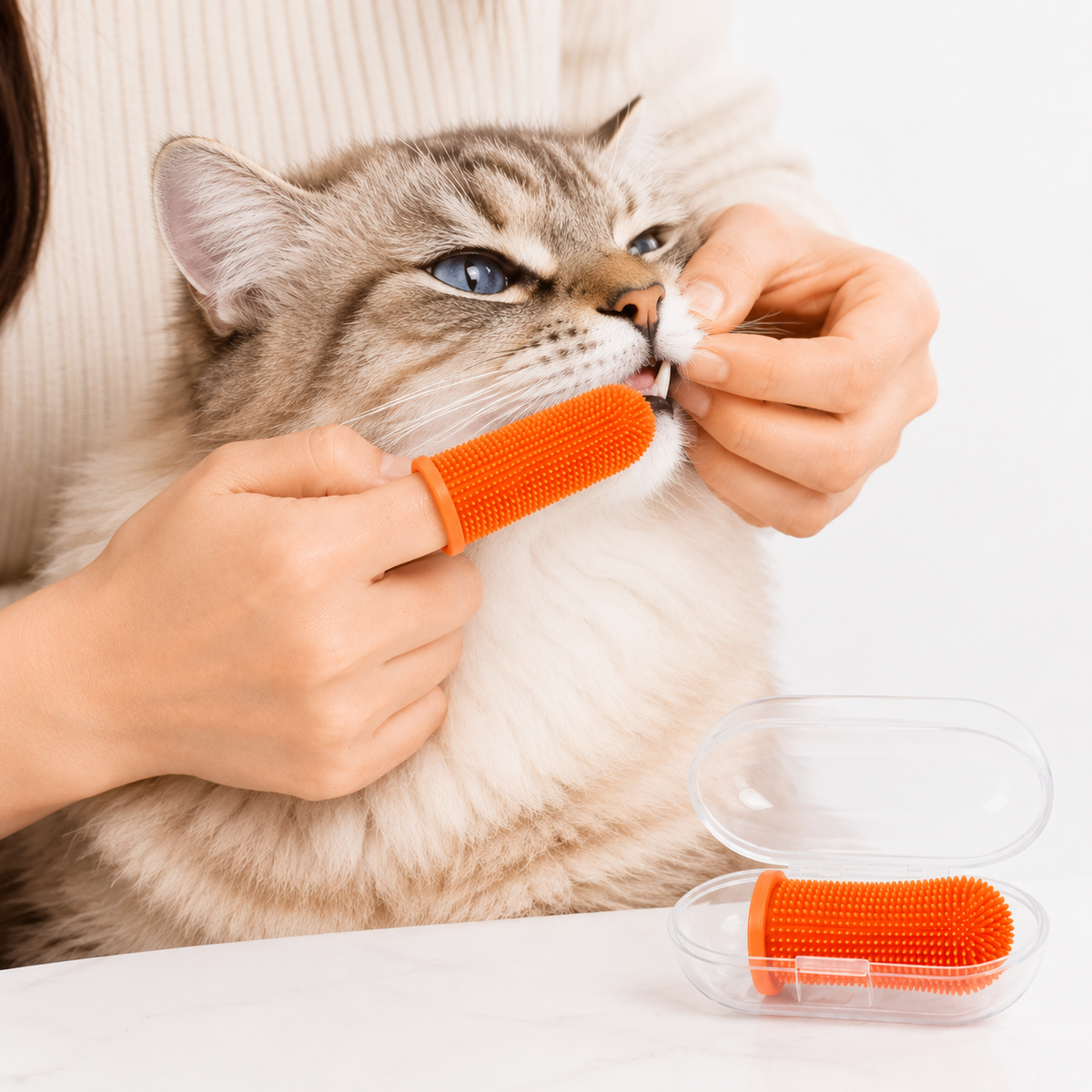 Soft Silicone Pet Finger Toothbrush Dog Cat Teeth Cleaner Gum Care UK