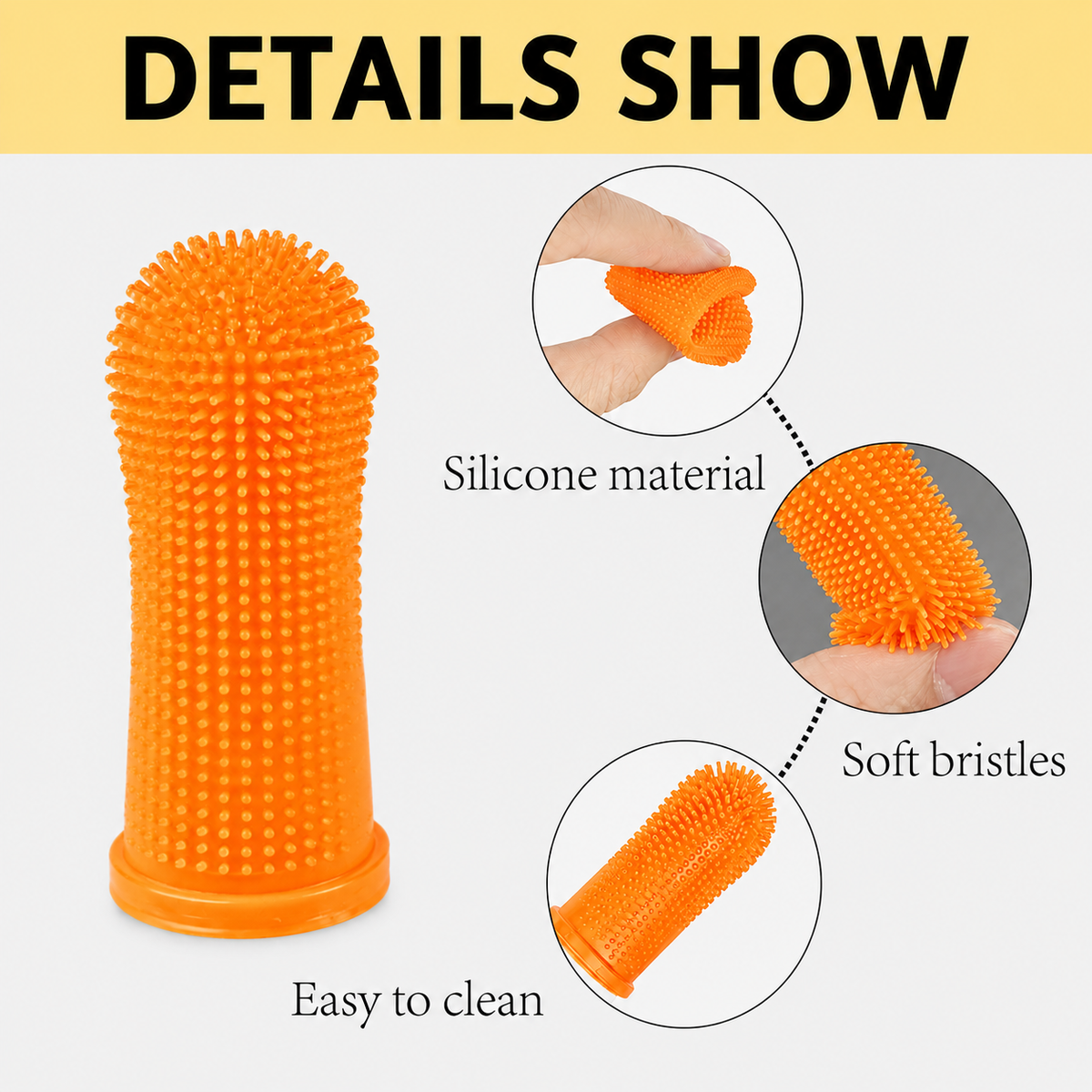 Soft Silicone Pet Finger Toothbrush Dog Cat Teeth Cleaner Gum Care UK