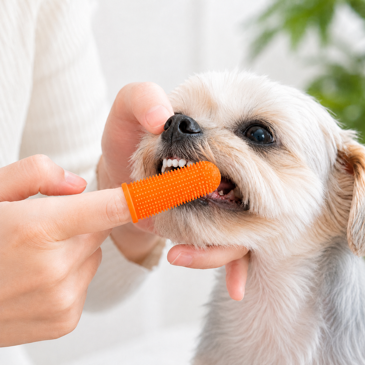 Soft Silicone Pet Finger Toothbrush Dog Cat Teeth Cleaner Gum Care UK