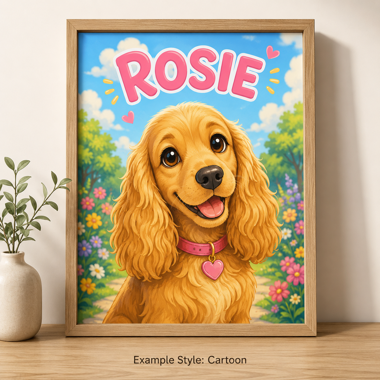 Personalised Pet Portrait Poster – Cartoon, Graffiti or Vintage