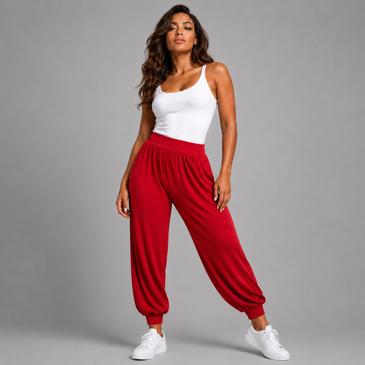 Soft Stretchy High Waist Harem Pants