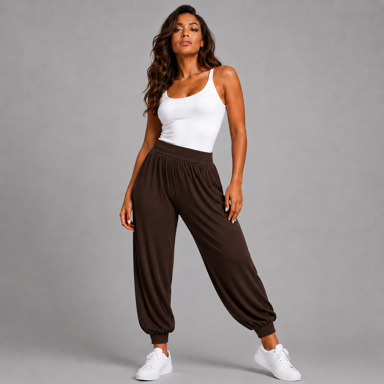 Soft Stretchy High Waist Harem Pants