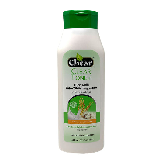 Chear Clear Tone + Rice Milk Extra Whitening Body Lotion for Radiant Skin 500ml