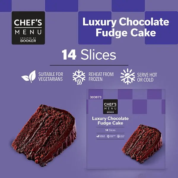 Chef's Menu Luxury Chocolate Fudge Cake 14 Slices