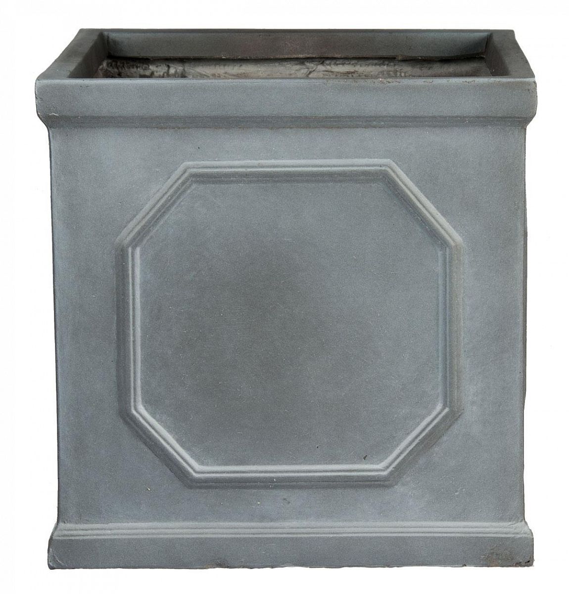 IDEALIST Lite Chelsea Flower Box Square Garden Planter, Faux Lead Light Stone Outdoor Plant Pot W22 H22 L22 cm, 11L