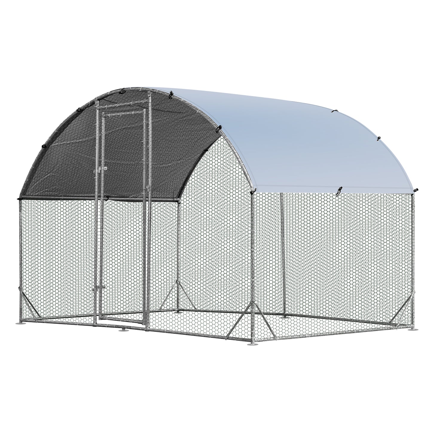 Chicken Coop with Waterproof and Sun-protective Cover for Backyard, Farm-L