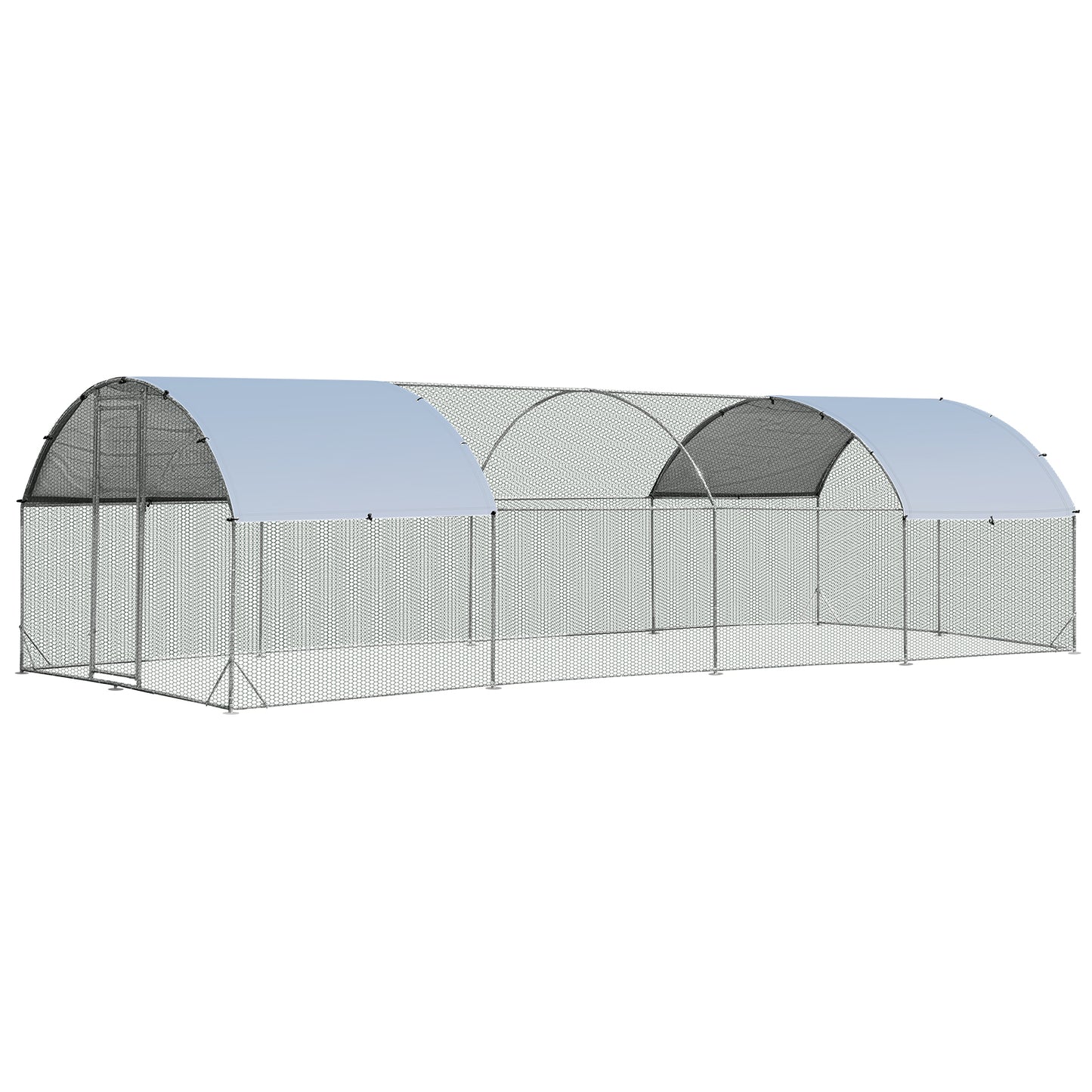 Chicken Coop with Waterproof and Sun-protective Cover for Backyard, Farm-L