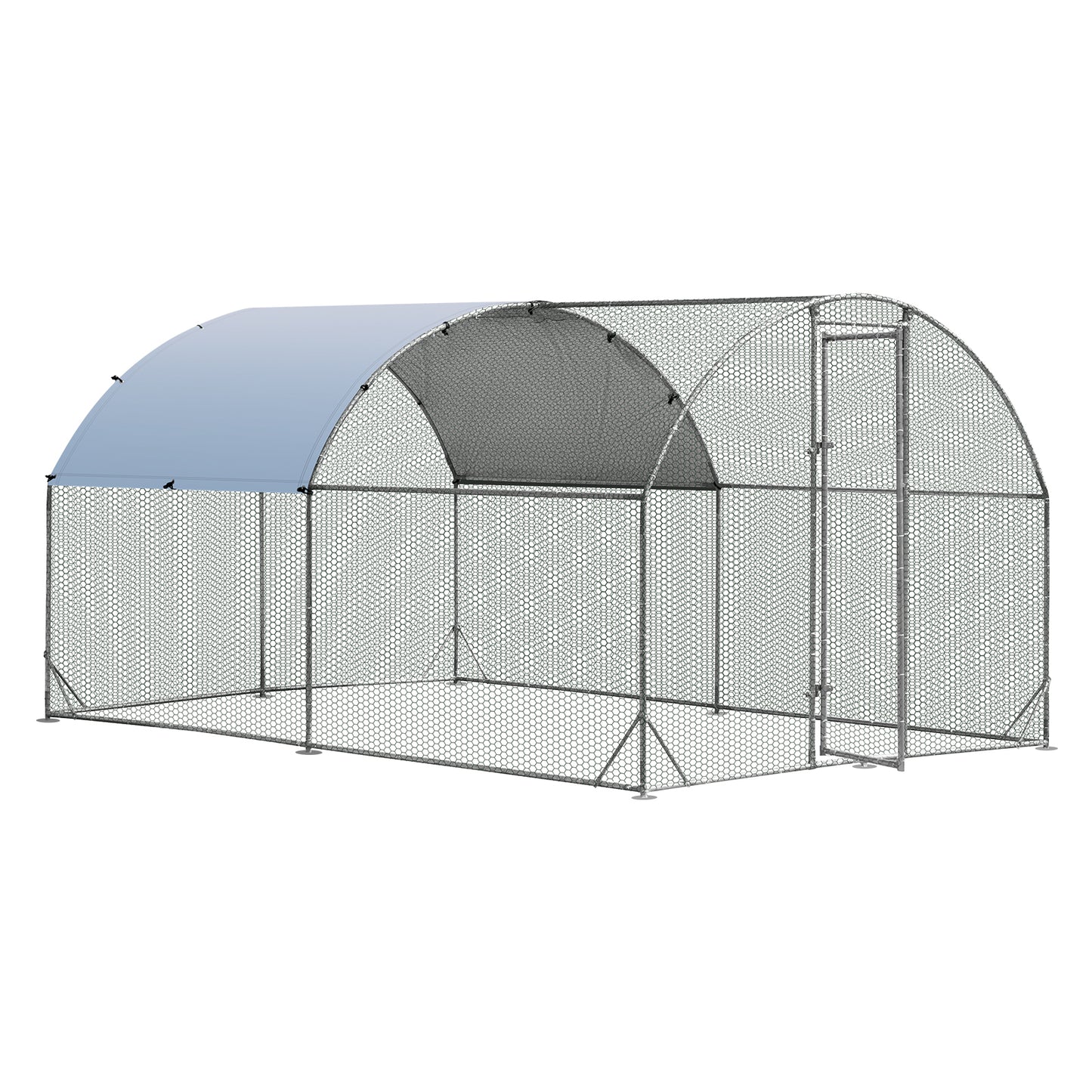 Chicken Coop with Waterproof and Sun-protective Cover for Backyard, Farm-L