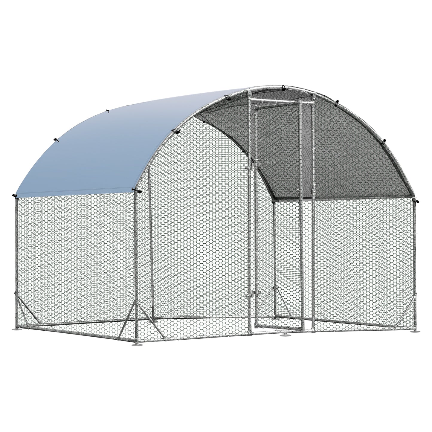 Chicken Coop with Waterproof and Sun-protective Cover for Backyard, Farm-L