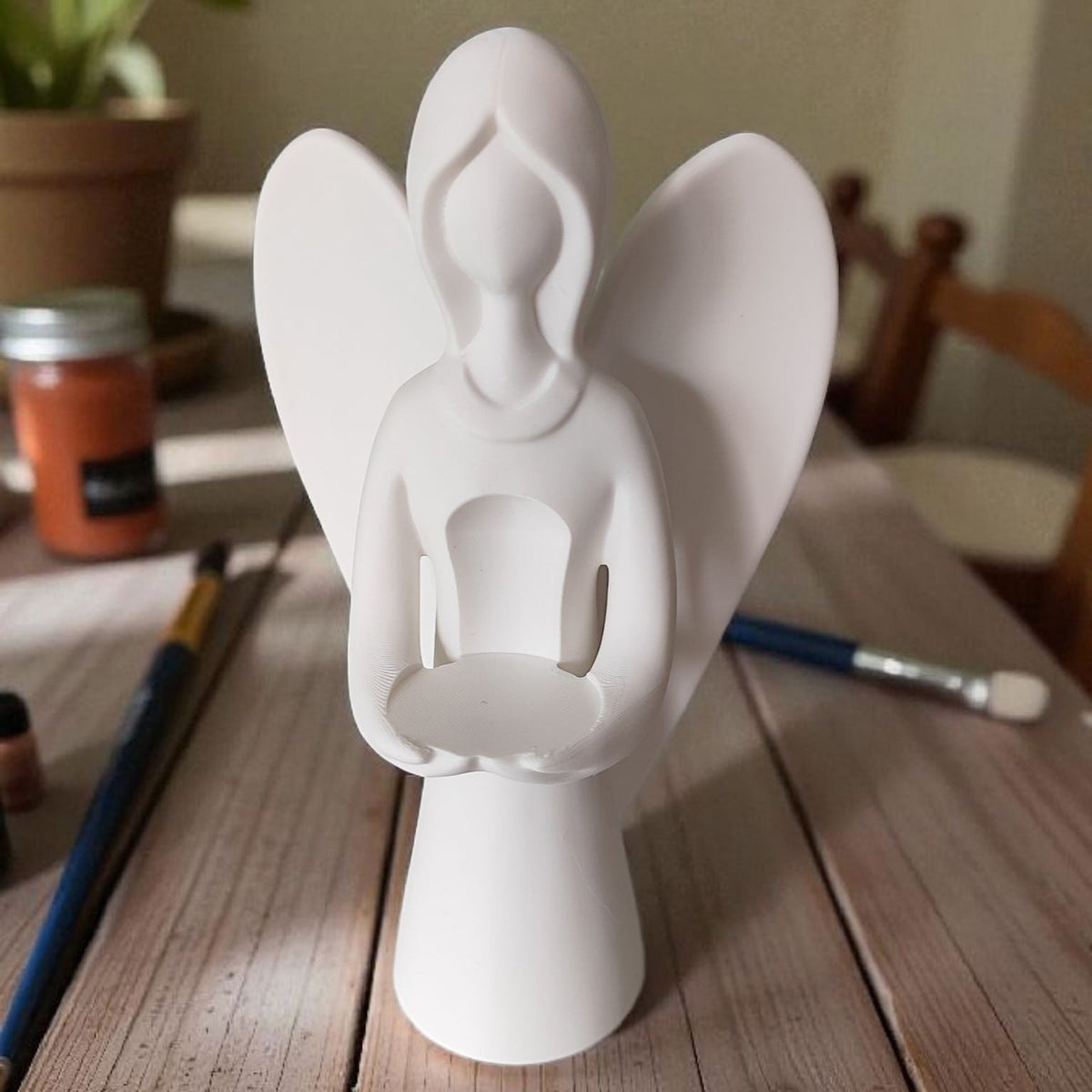 3D Printed Christmas Angel with LED Tealight Holder