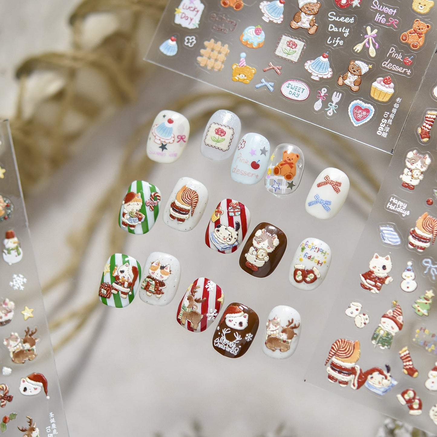 Hello Claws | Christmas Kitty Gift Box Nail Deco Sticker