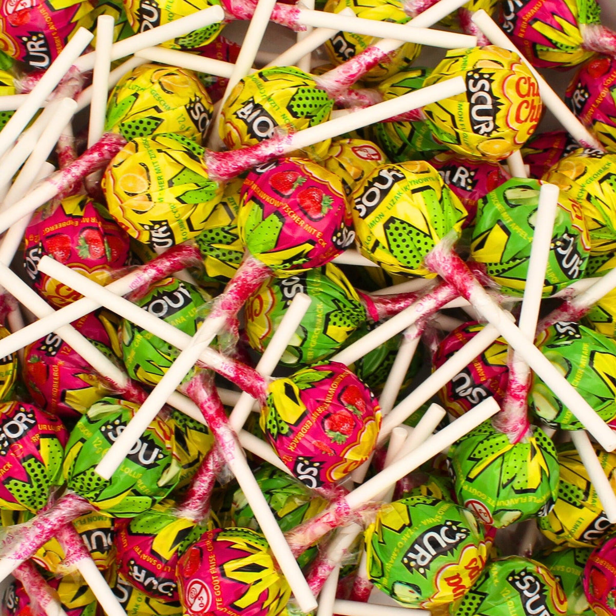 Chupa Chups Assorted Sour Lollipops