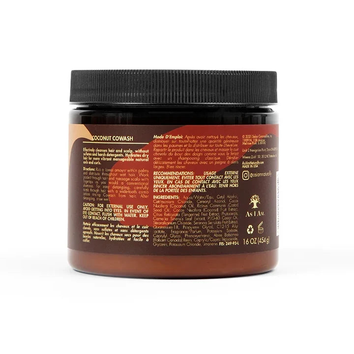 As I Am Coconut Cowash Hydrating & Cleansing for Curly Hair 16 oz