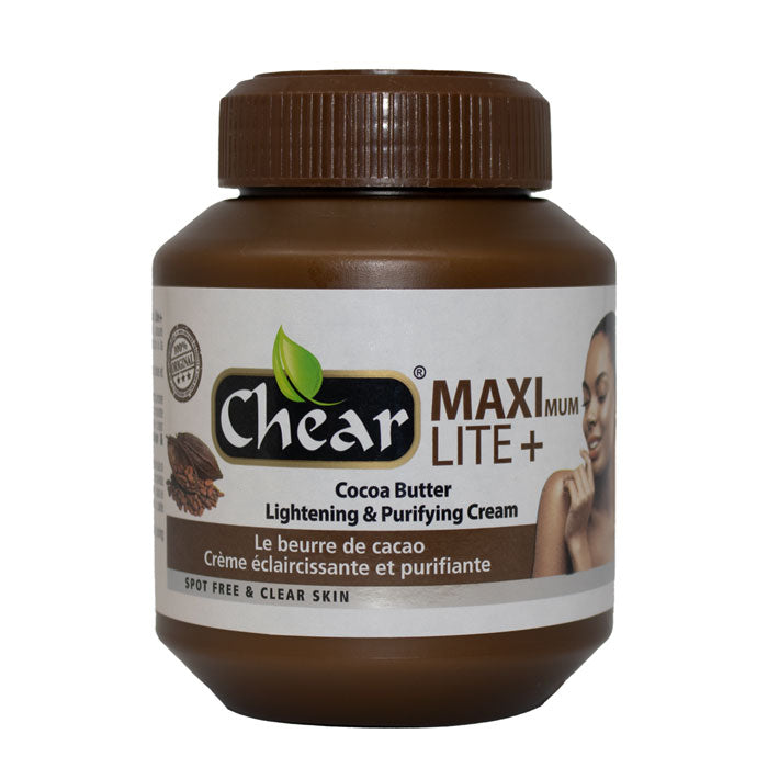 Chear Cocoa Butter Lightening Cream Evens Skin Tone & Reduces Dark Spots for All Skin Types 500ml / 16.91 oz