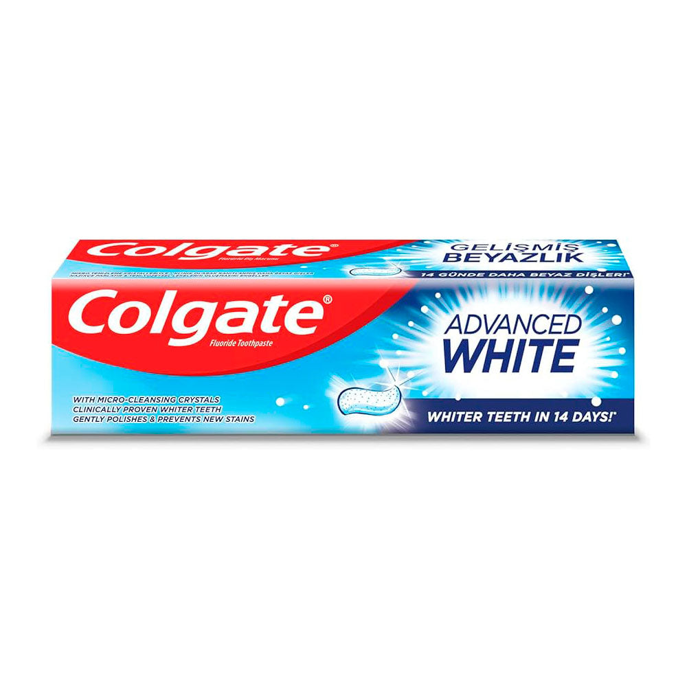Colgate Advanced White Toothpaste Professional Stain Removal & Brighter Smile for Adults 100ml/3.38 oz