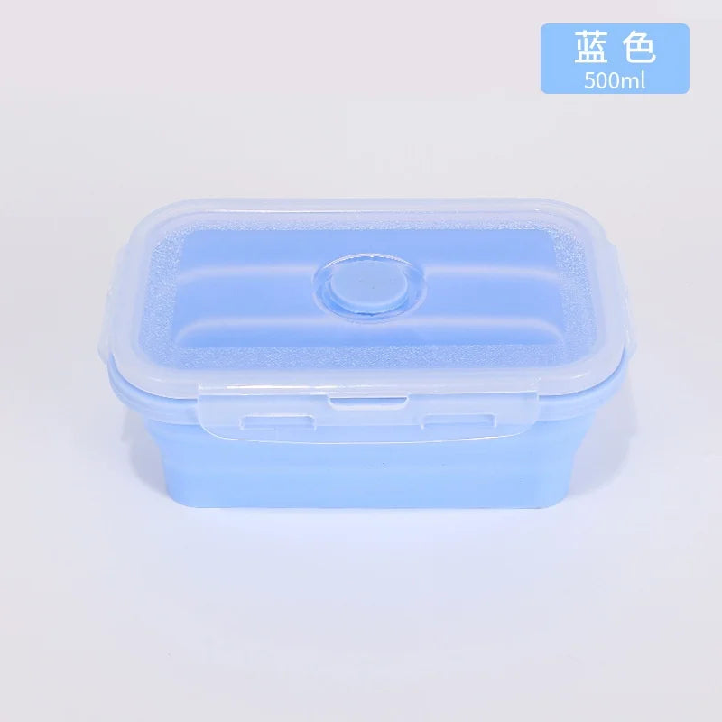 Collapsible Silicone Food Storage Containers with Lids & Vents - Kitchen Meal Prep Container Set