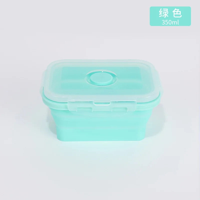 Collapsible Silicone Food Storage Containers with Lids & Vents - Kitchen Meal Prep Container Set