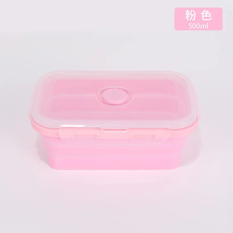 Collapsible Silicone Food Storage Containers with Lids & Vents - Kitchen Meal Prep Container Set