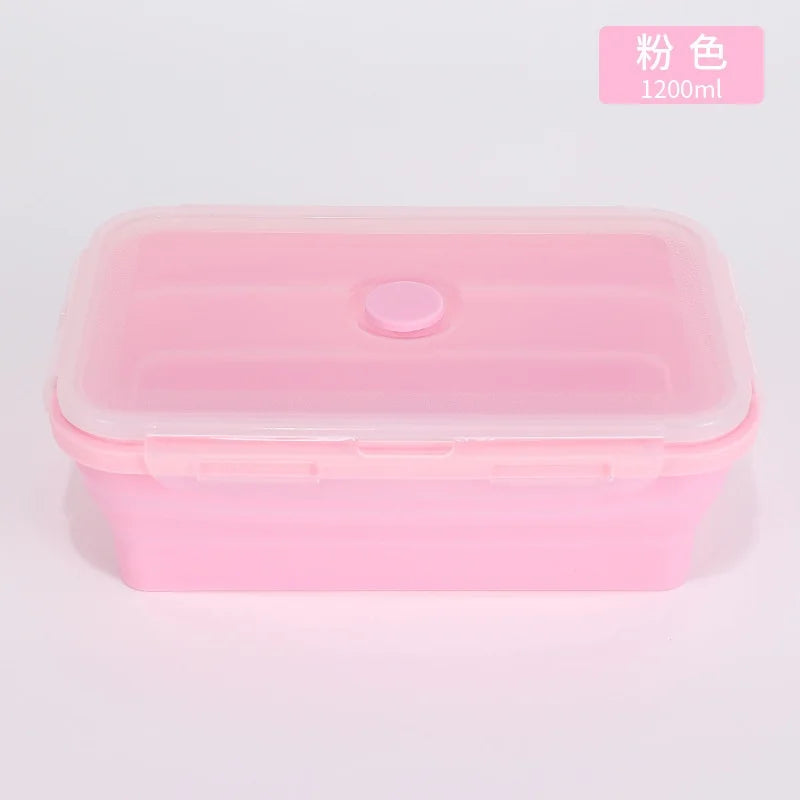 Collapsible Silicone Food Storage Containers with Lids & Vents - Kitchen Meal Prep Container Set