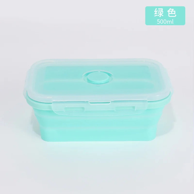 Collapsible Silicone Food Storage Containers with Lids & Vents - Kitchen Meal Prep Container Set