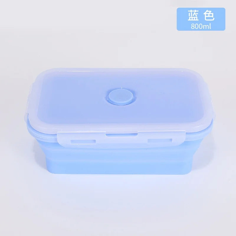 Collapsible Silicone Food Storage Containers with Lids & Vents - Kitchen Meal Prep Container Set