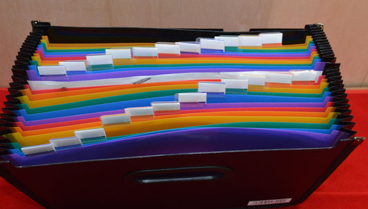 2-Pack Expanding File Organizer – 24 Pocket A4 Document Wallet by Redvers Office