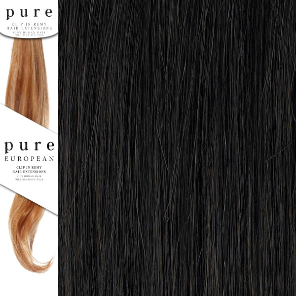 TJ Beauty Products Pure European Real Human Hair Extensions for Instant Volume & Length 20-inch