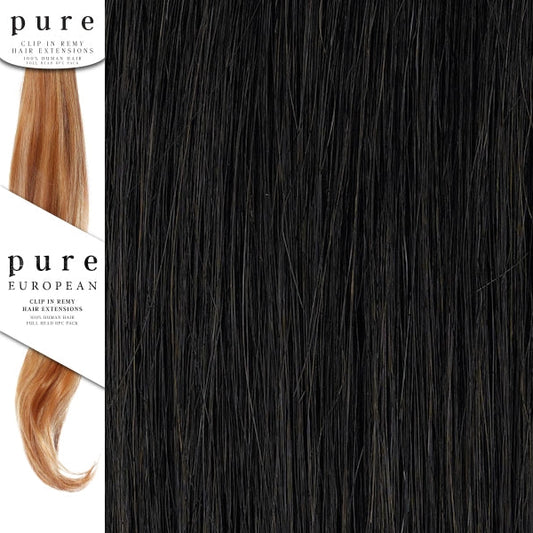 TJ Beauty Products Pure European Real Human Hair Extensions for Instant Volume & Length 20-inch