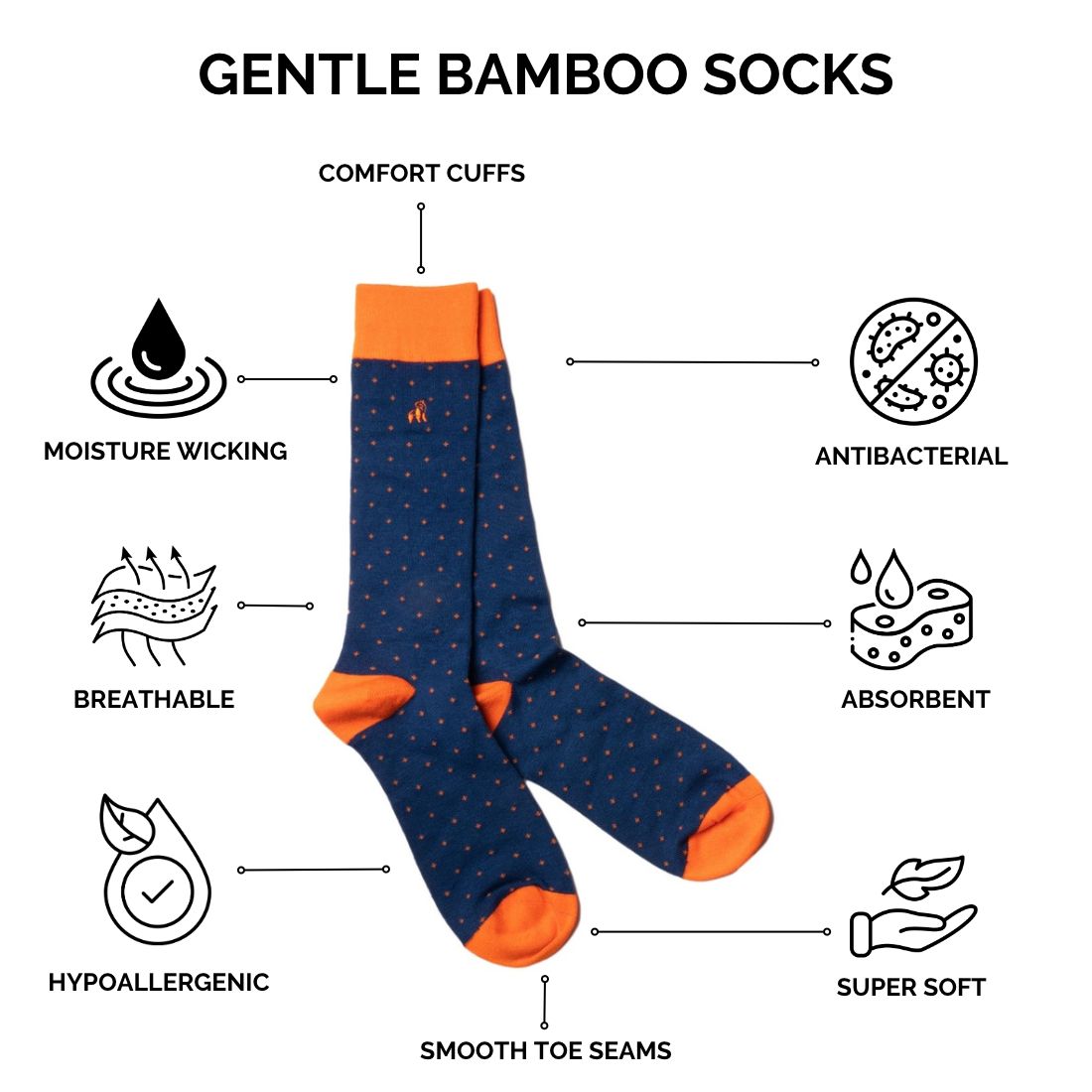Sheep Bamboo Socks (Comfort Cuff)