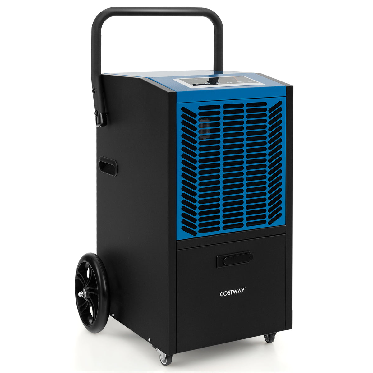 66 L/Day Commercial Dehumidifier with Pump and Drain Hose for Basement Warehouse Job Site-White