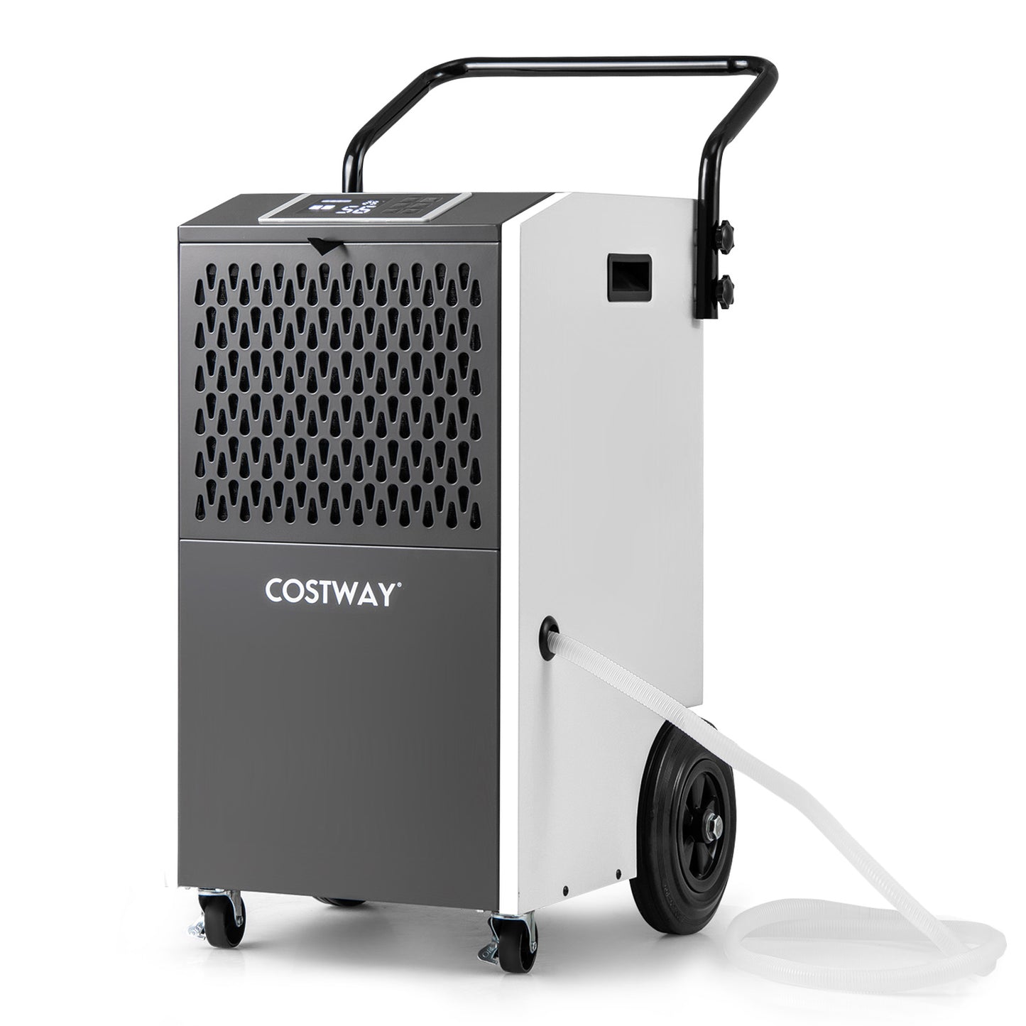 73 L/Day Commercial Dehumidifier with Drain Hose and Timer-Orange