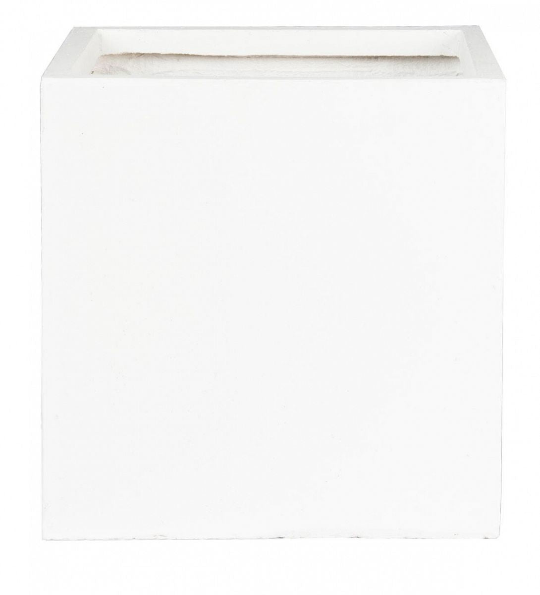 IDEALIST Lite Contemporary Flower Box Square Garden Planter, Faux Lead Light Concrete Outdoor Large Plant Pot H50 L50 W50 cm, 126L