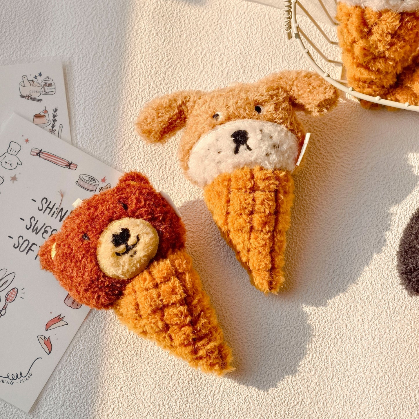 Daily White | Puppy Ice Cream Cone Plush Charm