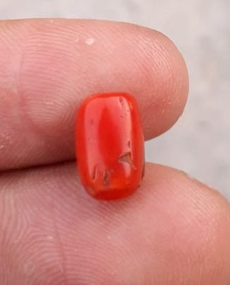 2.3ct Coral Stone - Moonga Stone - Marjan Stone - Pagadam Stone - 10x7mm