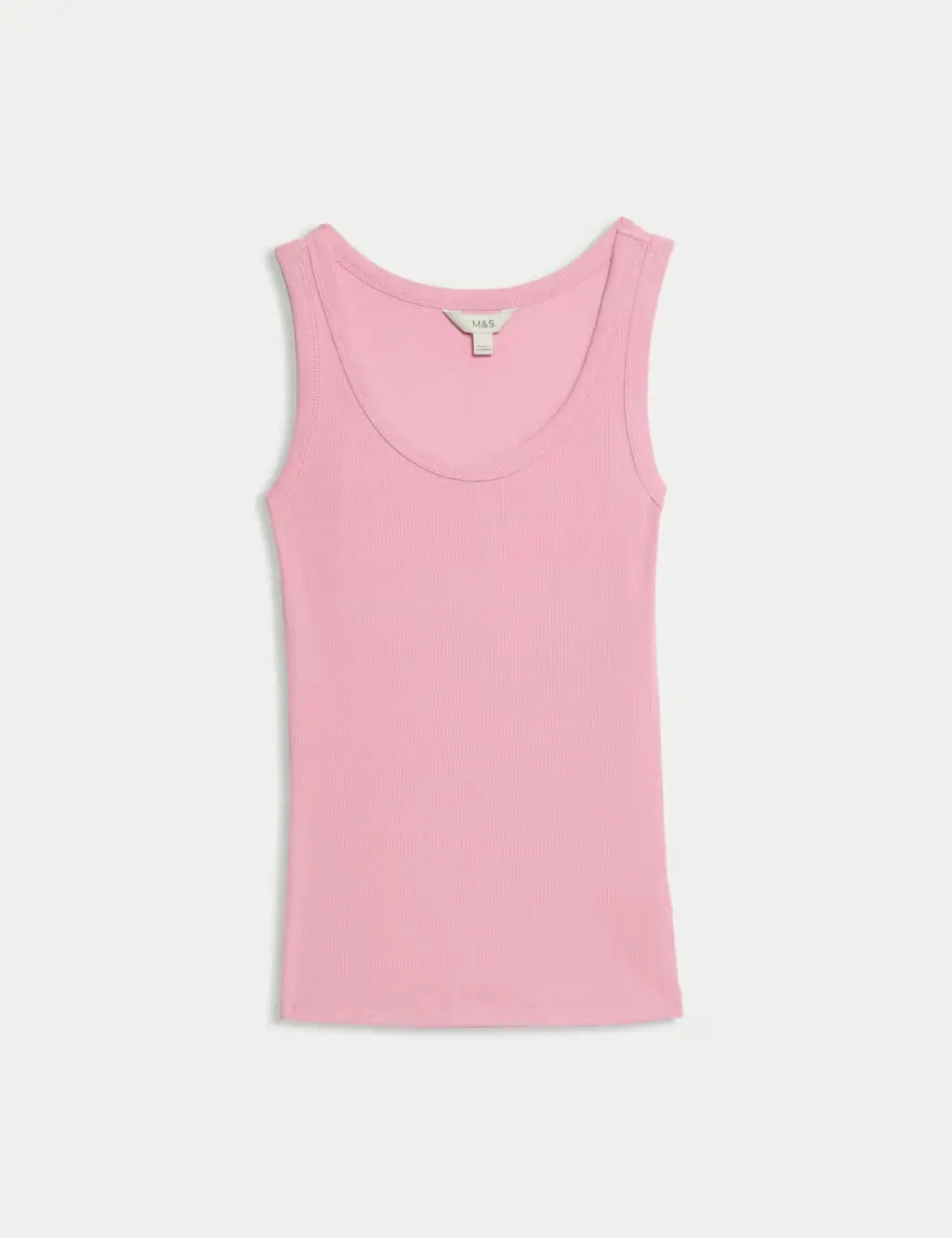Cotton Rich Ribbed Slim Fit Vest Top