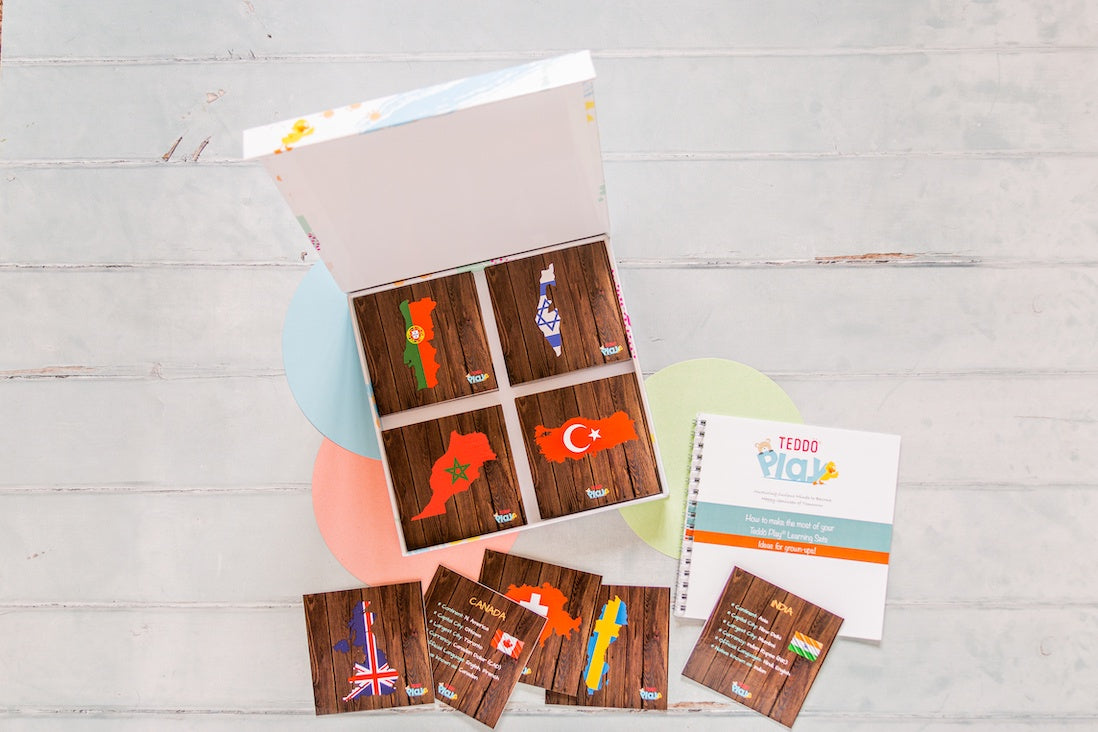 Teddo Play - Popular Countries, Cities, Flags, Borders and More Learning Cards Set
