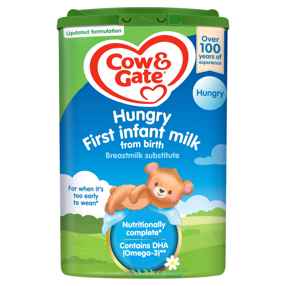 Cow & Gate Hungry First Baby Milk Formula Powder From Birth 800g