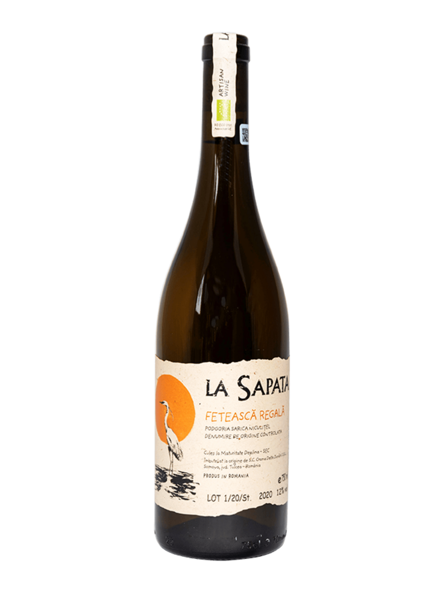 Crama Delta Dunarii La Sapata Feteasca Regala Artisanal Organic White Wine