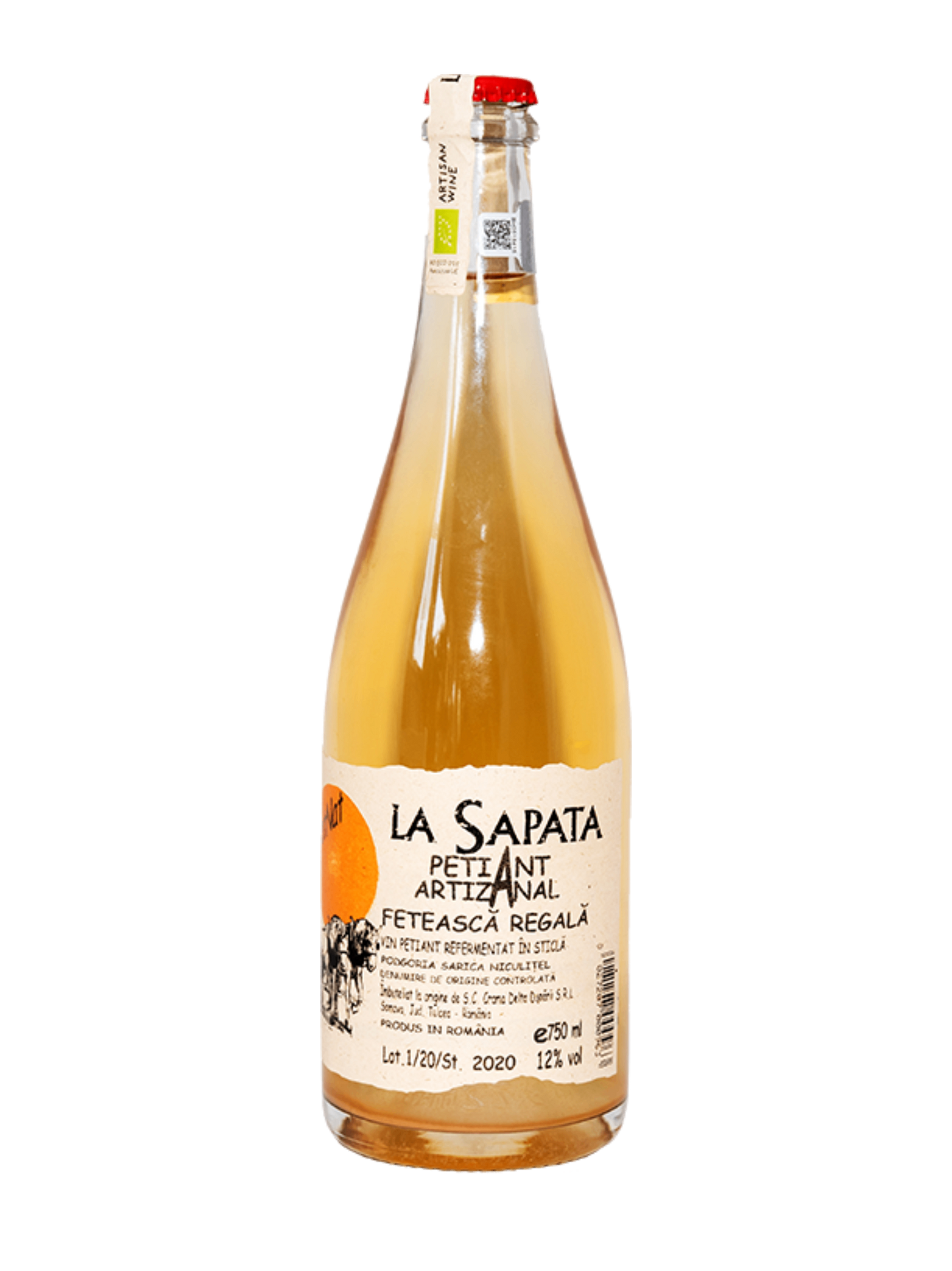 Crama Delta Dunarii La Sapata Petillant Naturel Feteasca Regala Artisanal Organic White Wine