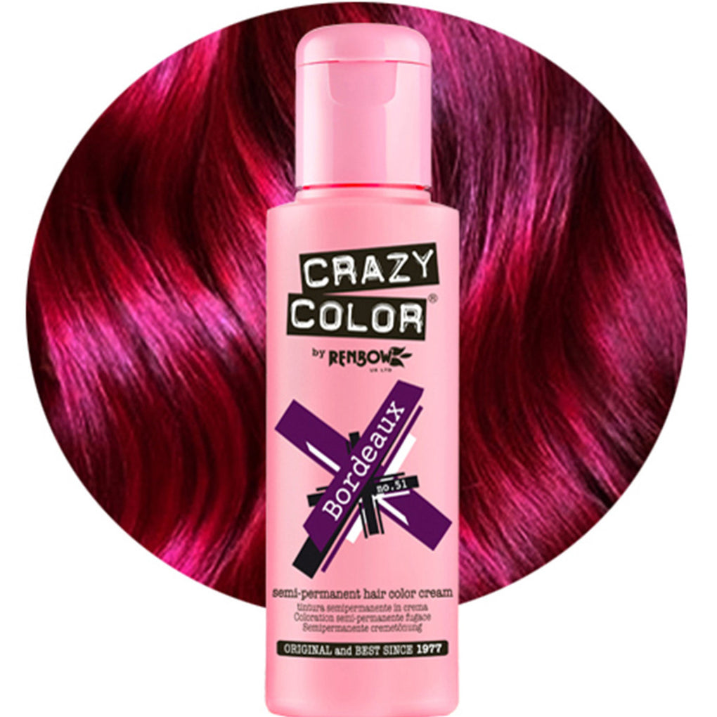 Crazy Color Semi Permanent Hair Color Cream – Vibrant, Expressive Colour for Bold Hair Enthusiasts 100ml