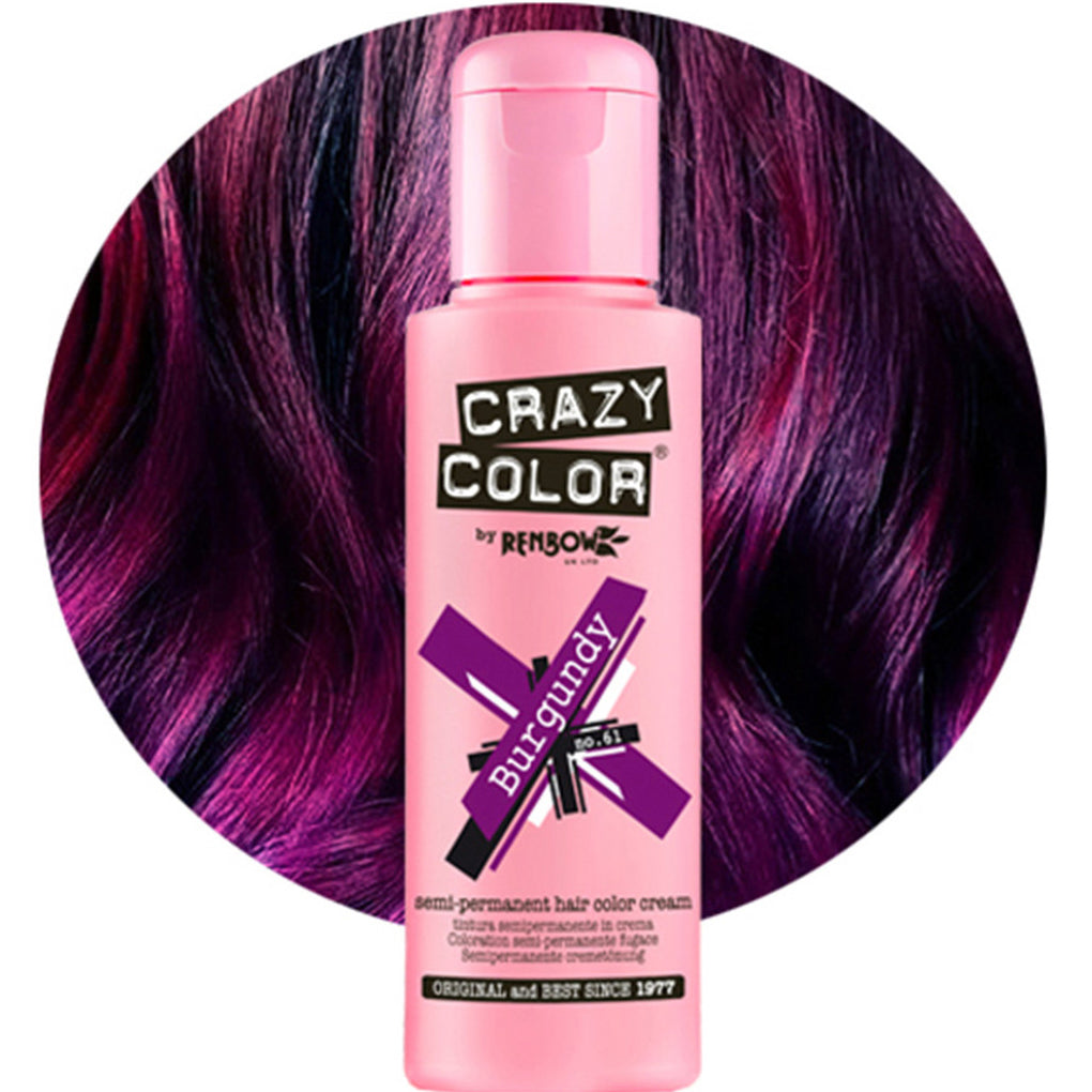 Crazy Color Semi Permanent Hair Color Cream – Vibrant, Expressive Colour for Bold Hair Enthusiasts 100ml