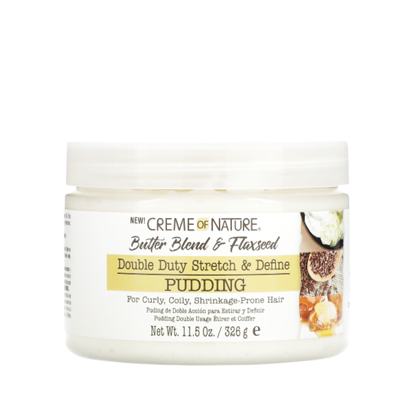 Creme of Nature Double Duty Stretch & Define Pudding 11.5 oz / 340 ml - For Enhanced Curl Definition & Stretch
