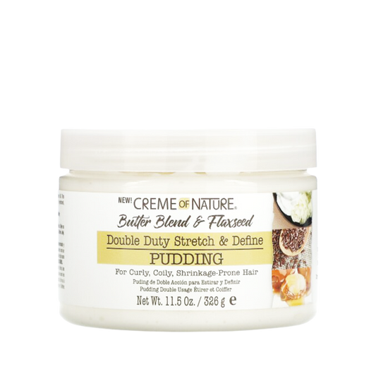 Creme of Nature Double Duty Stretch & Define Pudding 11.5 oz / 340 ml - For Enhanced Curl Definition & Stretch