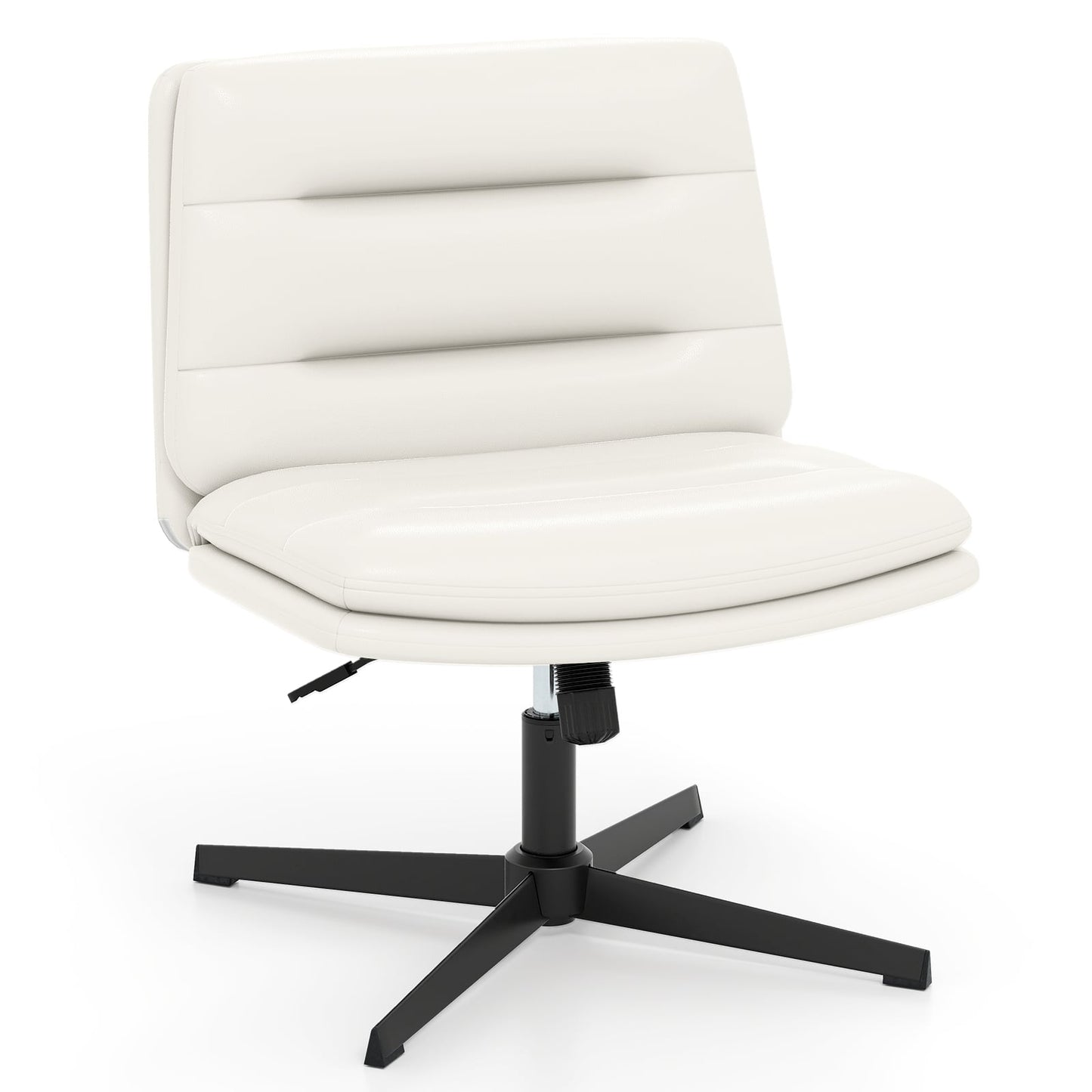 Criss Cross Legged Chair with Adjustable Height for Bedroom-Brown