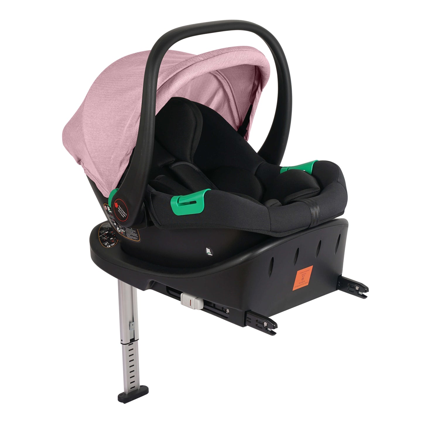 For Your Little One Cruise 3 In 1 Travel System With Car Seat And ISOFIX Base - Blush Rose (Free Cupholder And Seat Liner Included!)